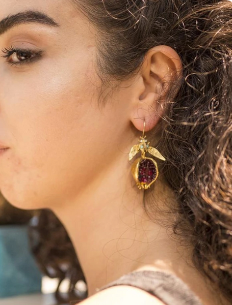 Pomegranate Earrings Set